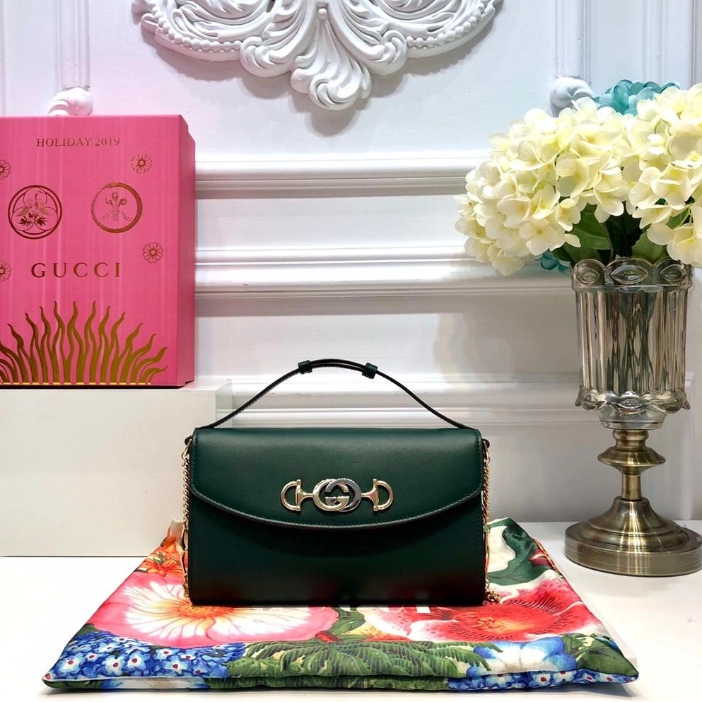 smooth leather small shoulder Gucci bag Zumi 0718